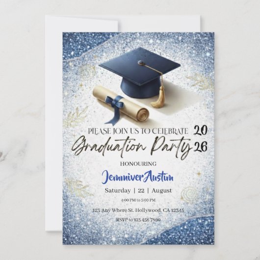 Graduation Party Invitation Kaart (Voorkant)