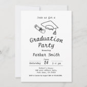 Graduation Party Invitation moderne (Devant)