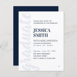 Graduation Party Invitation Moderne Simple Postcar