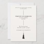 Graduation Party Invitation with Black Tassel (Devant)
