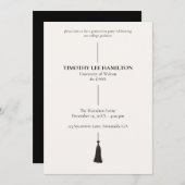 Graduation Party Invitation with Black Tassel (Devant / Derrière)