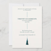 Graduation Party Invitation with Green Tassel (Devant)