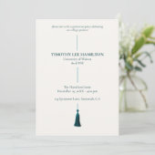 Graduation Party Invitation with Green Tassel (Debout devant)