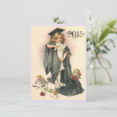  Graduation Party Invitations Rozen Dolls Kaart (Staand voorkant)