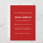 Graduation Party Invite-Red Tassle Worth Hassle Kaart (Achterkant)