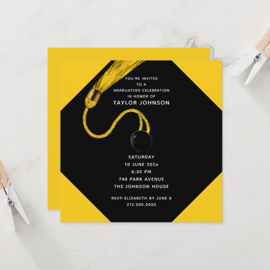 Graduation Party Kaart (Voorkant / Achterkant in situ)