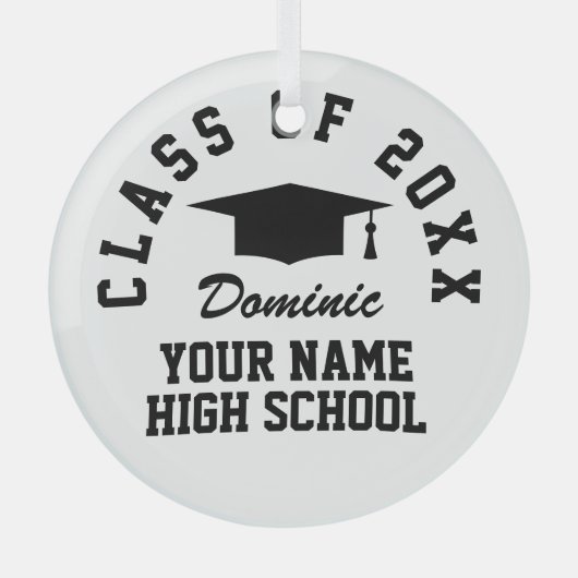 Graduation party keepomwille ornament met string (Voorkant)