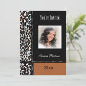 Graduation Party Leopard Invitation (Debout devant)