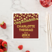 Graduation Party Levert Gepersonaliseerd Maroon Go Servet (Insitu)