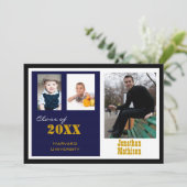 Graduation Party Marine Photo Invitation (Debout devant)