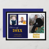 Graduation Party Marine Photo Invitation (Devant / Derrière)