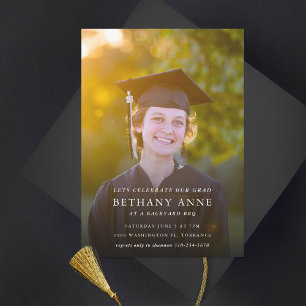 Graduation Party Minimale Photo Invitation
