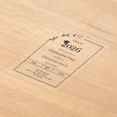 Graduation party minimalist modern She did it Acryl Uitnodigingen (Laagn)