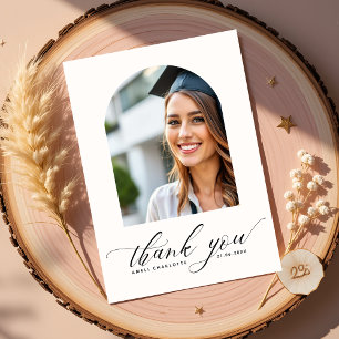 Graduation Party Modern Arch Photo Merci Cartes