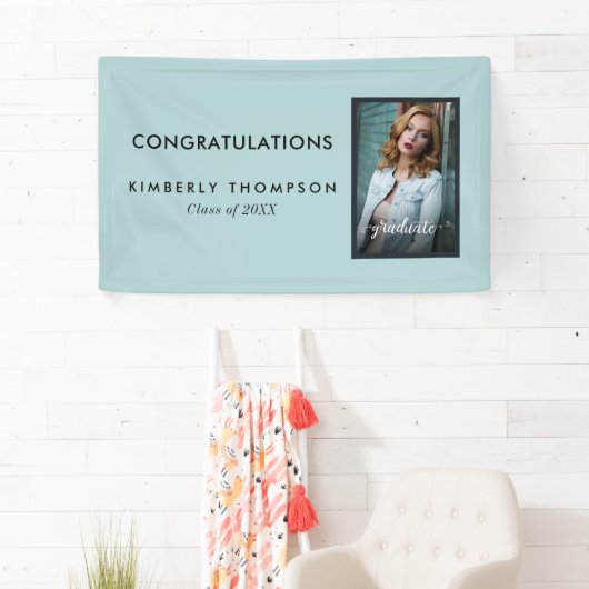 Graduation Party Modern Photo Script Celebration Spandoek (Insitu)