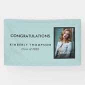 Graduation Party Modern Photo Script Celebration Spandoek (Horizontaal)