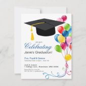 GRADUATION Party nodigt u uit met kleurrijke ballo (Voorkant)