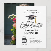 Graduation Party One Photo Invitations (Devant / Derrière)