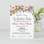 Graduation Party Photo Floral Invitation (Debout devant)