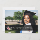 Graduation Party Photo Floral Invitation (Dos)