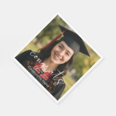 Graduation party photo script congrats luncheon servet (Hoek)