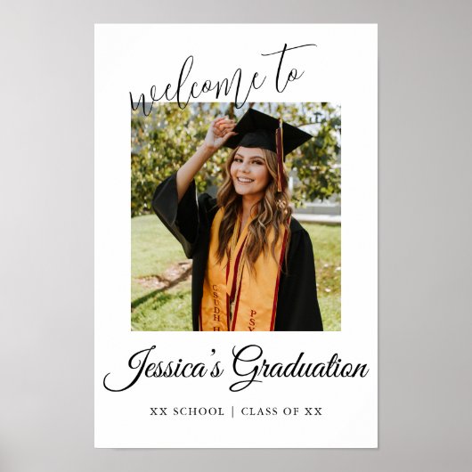 Graduation Party Photo Welcome Poster (Voorkant)