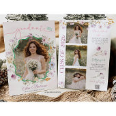 Graduation party QR Code Wildflower Invitation