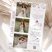 Graduation party QR Code Wildflower Invitation