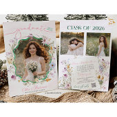 Graduation party QR Code Wildflower   Kaart