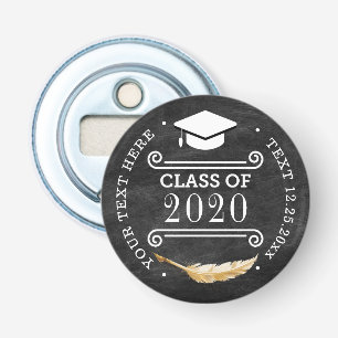 Graduation Party Retro Chalkboard - Aangepast Button Flesopener