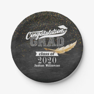 Graduation Party Retro Chalkboard - Aangepast Papieren Bordje