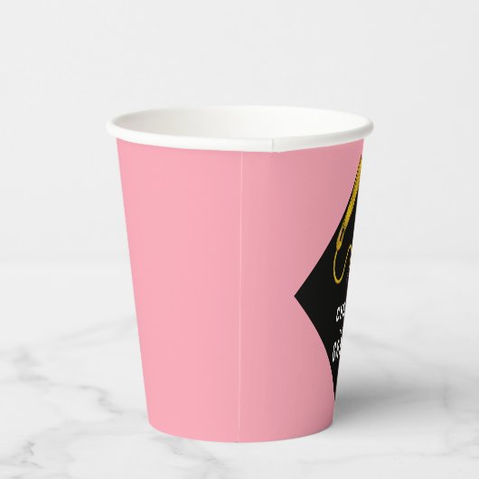 Graduation Party roze Papieren Bekers (Rechts)