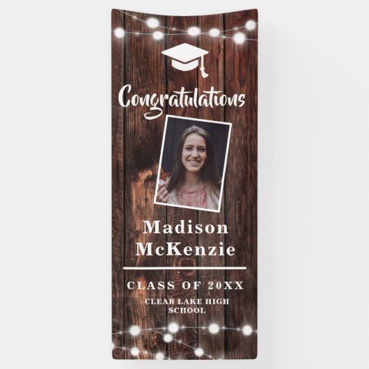 Graduation Party Rustic Modern 2 - Foto Spandoek (Verticaal)