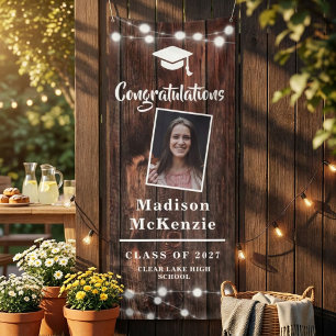 Graduation Party Rustic Modern 2 - Foto Spandoek