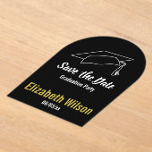 Graduation Party Save the Date Acryl Uitnodigingen (Laagn)