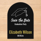 Graduation Party Save the Date Acryl Uitnodigingen (Voorkant)