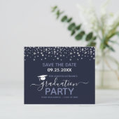 Graduation Party Save the Date Invitation (Staand voorkant)