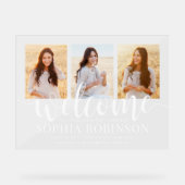 Graduation Party Script Bienvenue & 3 Photo Collag (Recto)