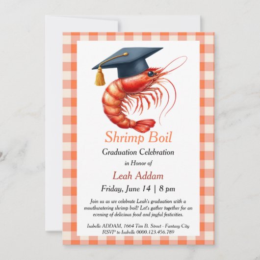 Graduation Party Shrimp Boil Invitation (Devant)