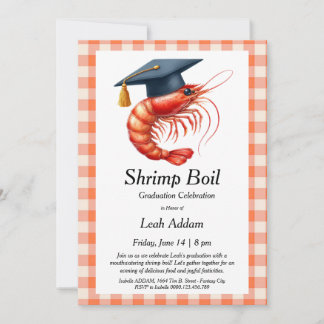 Graduation Party Shrimp Boil Invitation Kaart