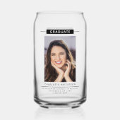 Graduation Party Simple Modern Script Photo Noir (Recto)