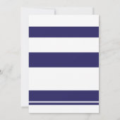 Graduation Party Stripe Marine White Invitation Gr (Dos)