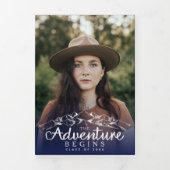 Graduation Party Tri-Fold in het Rustic Mountains Drieluik Uitnodiging (Cover)