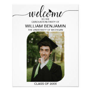 Graduation Party Welcome with Modern Photo Arch Foto Afdruk