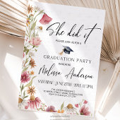 Graduation Party  Wildflower Photo Kaart