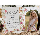 Graduation Party  Wildflower Photo Kaart