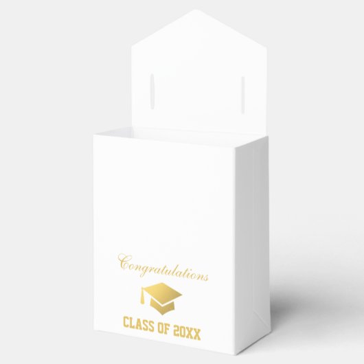 Graduation Party Wit en Goud Bedankdoosjes (Geopend)