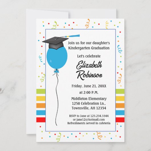 Graduation Pary Invitation de la maternelle (Devant)