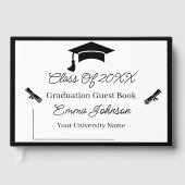 Graduation Personnalisable Noir Et Blanc (Recto)
