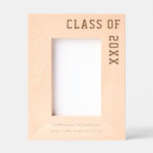 Graduation personnalisée Cadre d'image gravé (Recto)